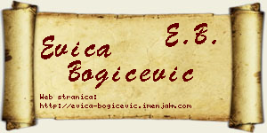 Evica Bogičević vizit kartica
